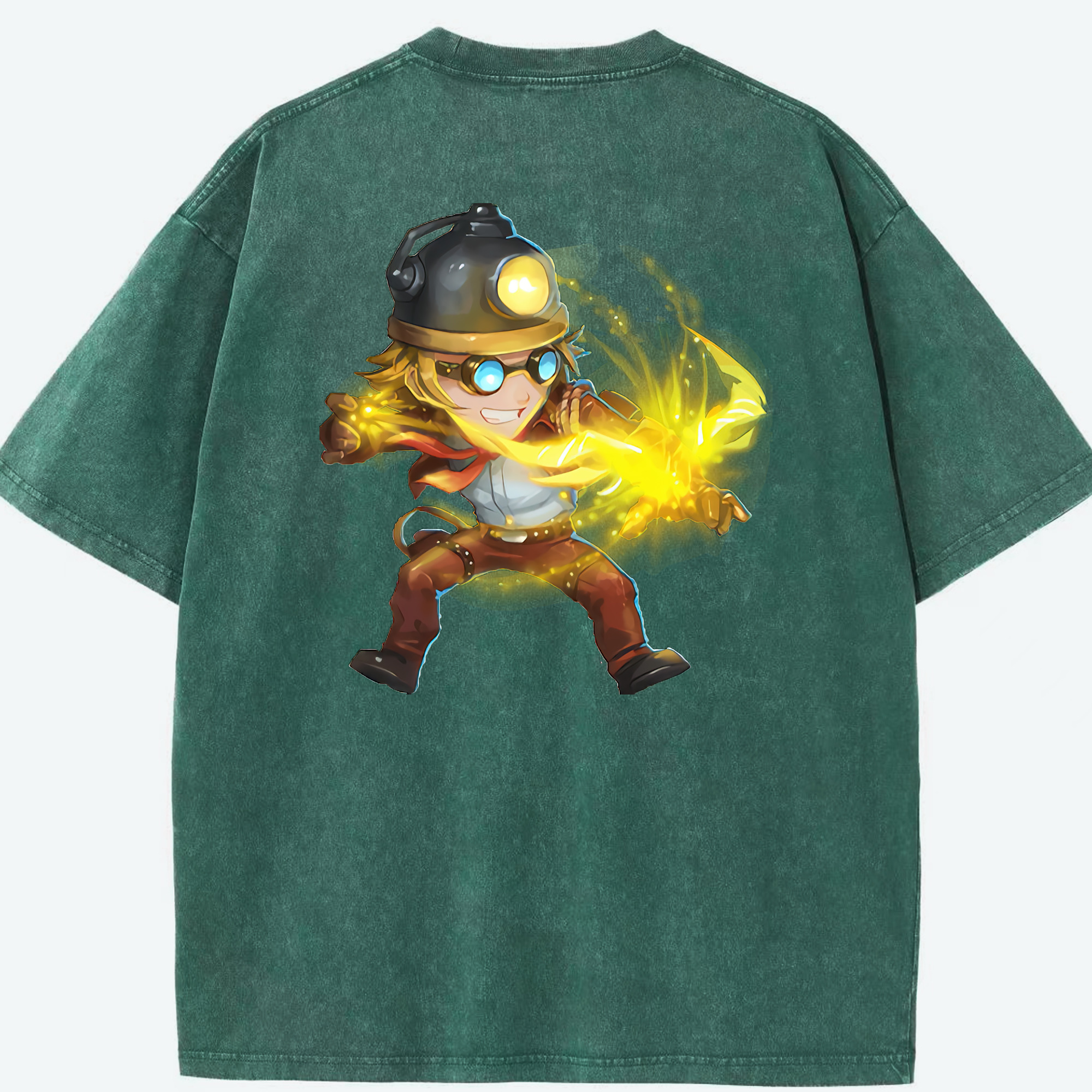 リーグ・オブ・レジェンド League of Legends LOL 綿100% ヴィンテージ風 半袖Tシャツ（背面プリント）